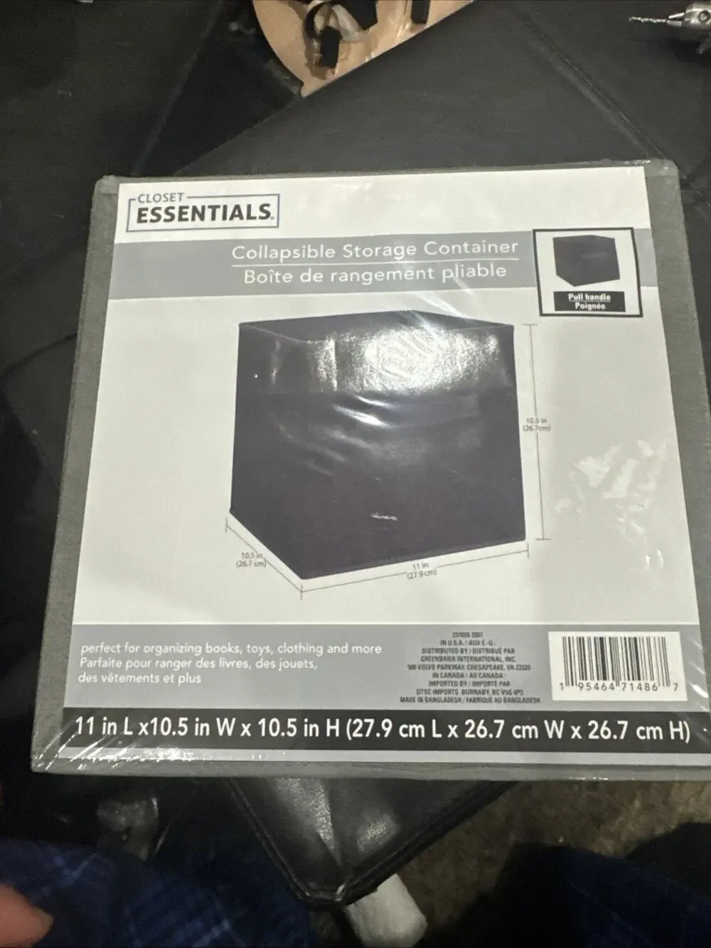 Lot Of 4 Black Laundry Essentials Collapsible Storage Container 11 X 10.5
